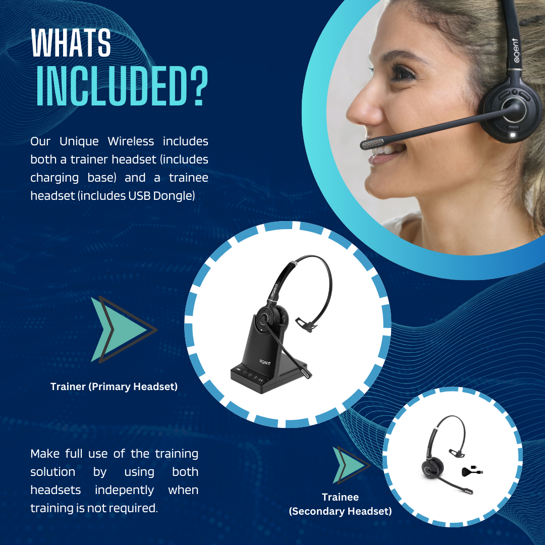 TruVoice Single Ear Wireless Headset Training Solution