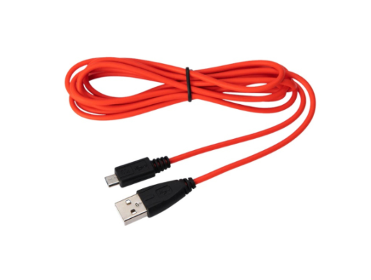 Jabra USB-A To Micro-USB Cable, 2m Length, Tangerine Colored. Suitable For Use With Jabra Evolve USB Wireless Headsets. Not Suitable For Jabra Engage 65 And 75.