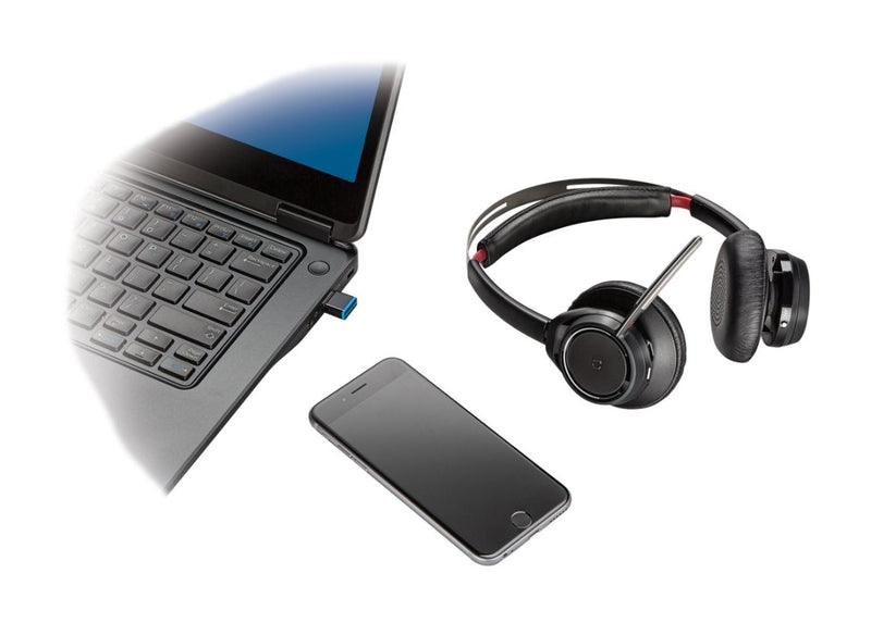 Bluetooth Focus UC Lync Poly Microsoft Binaural Headset B825-M Voyager