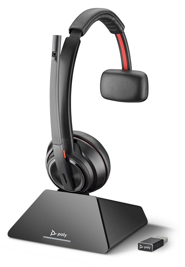 Poly Savi 8210 UC USB-A Mono Wireless Headset, Certified for Microsoft