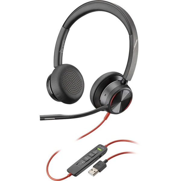 Poly Blackwire 8225 USB-A Headset with Active Noise Canceling MPN 772K