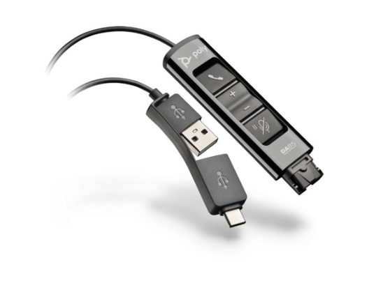 Poly DA85, USB To QD Smart Digital Headset Adaptor With Controls