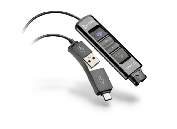 Poly DA85 M Teams Certified USB To QD Smart Digital Headsets Adaptor