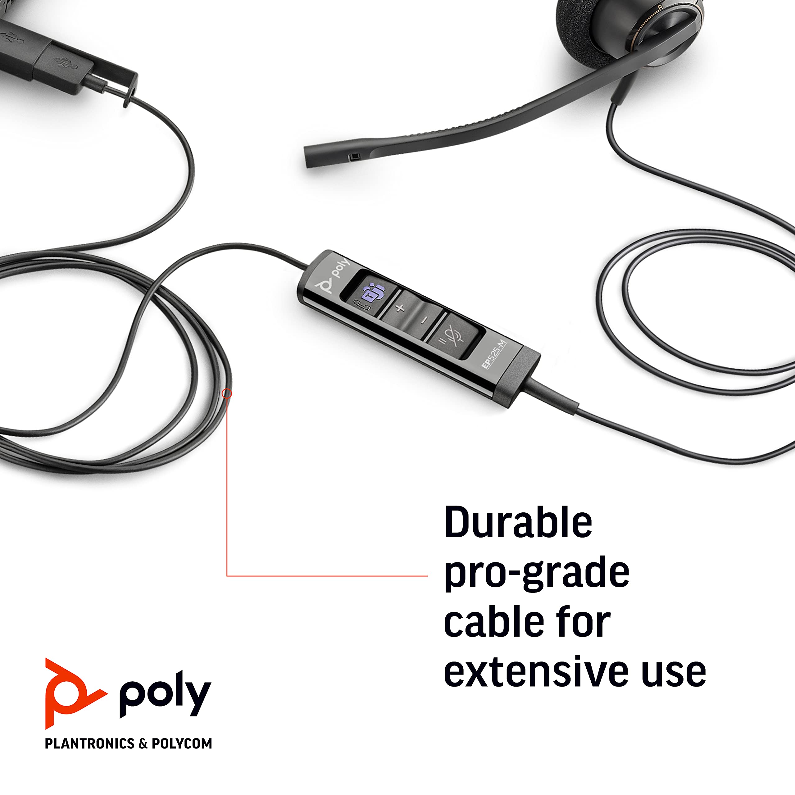 Poly EncorePro EP525-M USB-A and USB-C Binaural, Teams Certified MPN 7