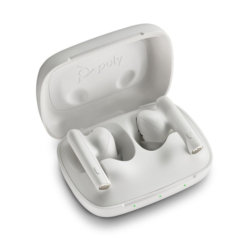 Poly Voyager Free 60 UC Wireless Earbuds (USB-A, White)