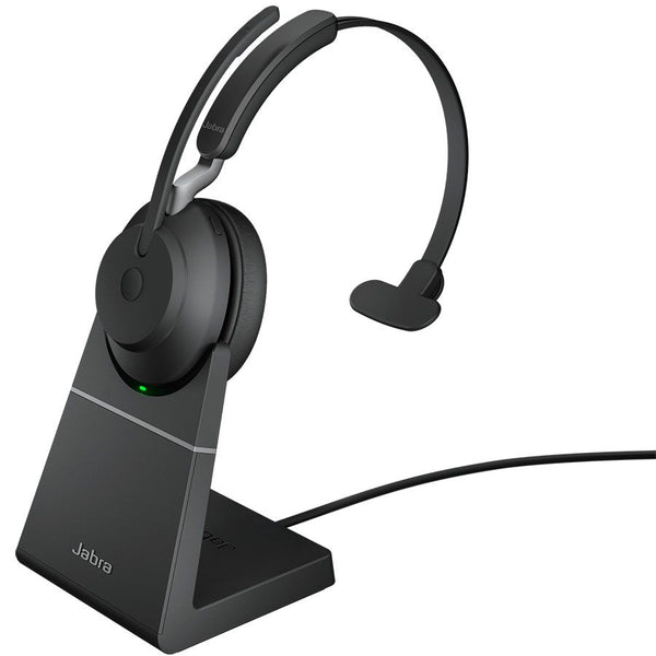 Jabra Evolve2 65 Wireless Headset Link380C UC Mono Stand Black - MPN: