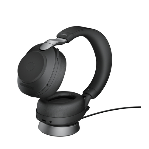 Jabra Evolve2 85 Wireless Headset, Link 380C UC Stereo Stand Black - M