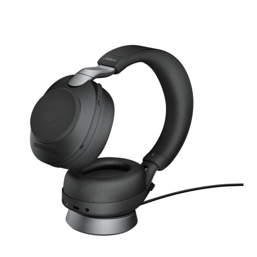 Jabra Evolve2 85 Wireless Headset, Link 380C UC Stereo Stand Black