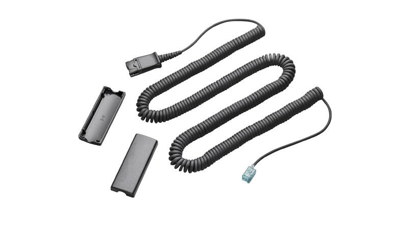 Poly / Plantronics QD to Modular Phone Jack Coil Cable