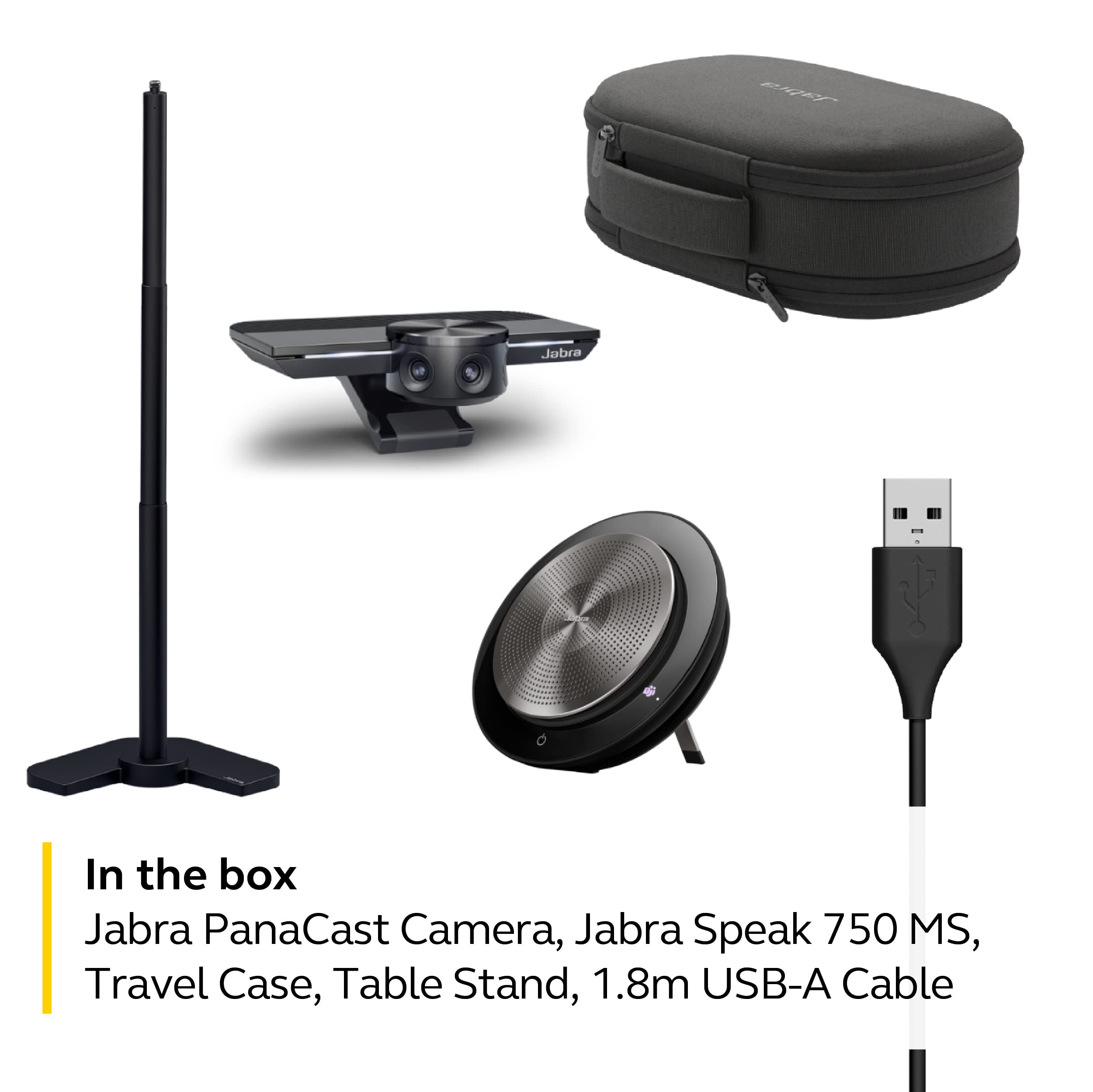 Jabra PanaCast Meet Anywhere+ (PanaCast + Speak 750MS + Table stand + 1.8m Cable + Case)