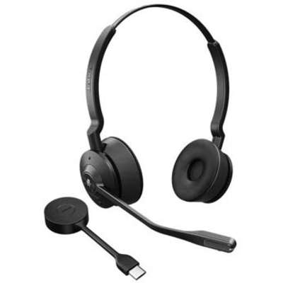 Jabra Engage 55 USB-C MS Stereo Wireless On Ear Computer Headset With Link 400