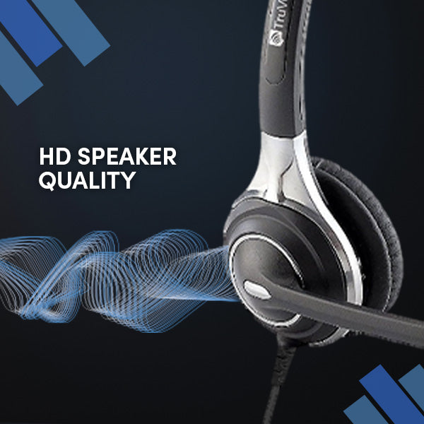 TruVoice HD-750 Double Ear Noise Canceling Headset Including QD Cable for Grandstream IP Phones