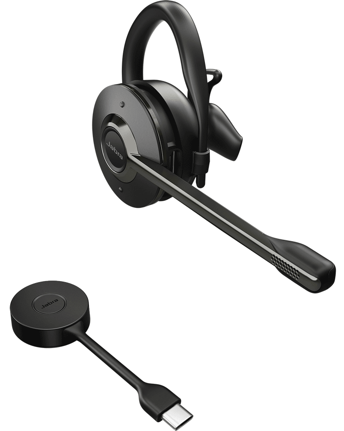 Jabra Engage 55 - Auriculares inalámbricos mono con adaptador Link 400  USB-A DECT - Micrófono con cancelación de ruido, amplio rango, protección