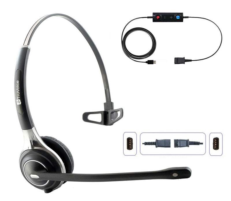 TruVoice HD-700 Single Ear NC Headset With USB-C Adapter