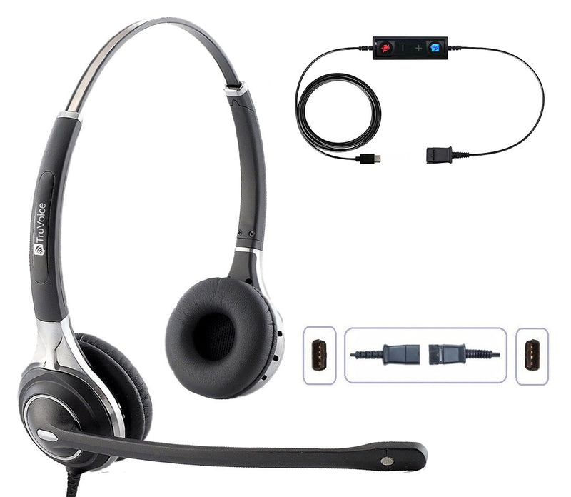 TruVoice HD-750 Double Ear NC Headset With USB-C Adapter