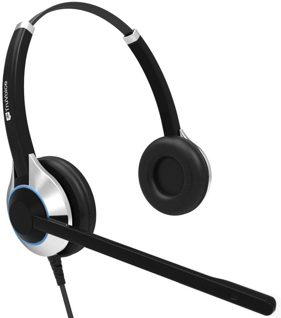 TruVoice HD-550 Double Ear Headset with Noise Canceling Microphone and HD Speakers