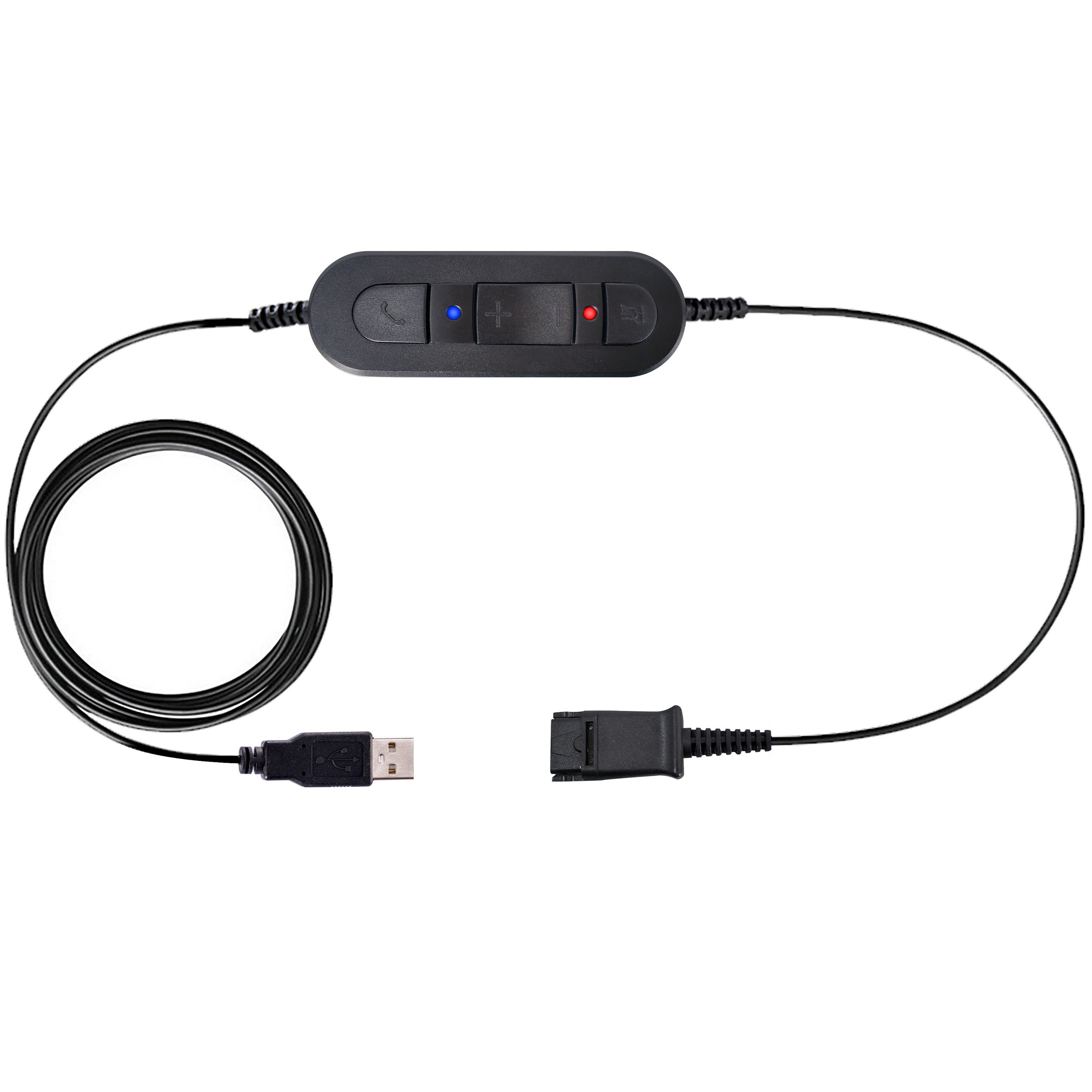 Plantronics Compatible QD to USB Connection Cable (with volume control and mute)