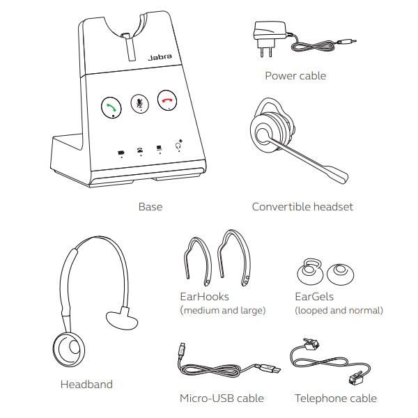 Jabra Engage 65 Convertible Wireless Headset (Refurbished)