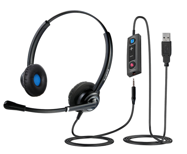 VoicePro 40 UC Double Ear USB / 3.5mm Headset with Call Control
